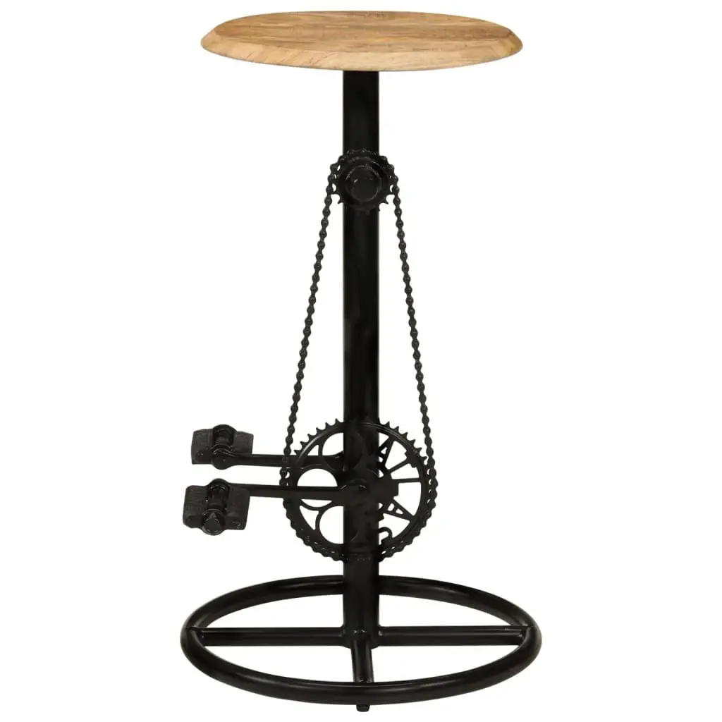 Bar Stools Set of 2 Solid Mango Wood Kitchen Dining Chair Footrest Industrial