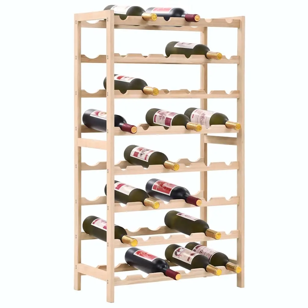 Wine Rack Brown 8 Tier Cedar Wood Storage Organizer Bottle Holder Display Stand Shelf