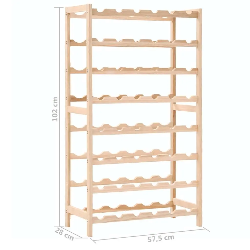 Wine Rack Brown 8 Tier Cedar Wood Storage Organizer Bottle Holder Display Stand Shelf