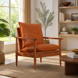 Brown Leather Armchair: Timeless Comfort