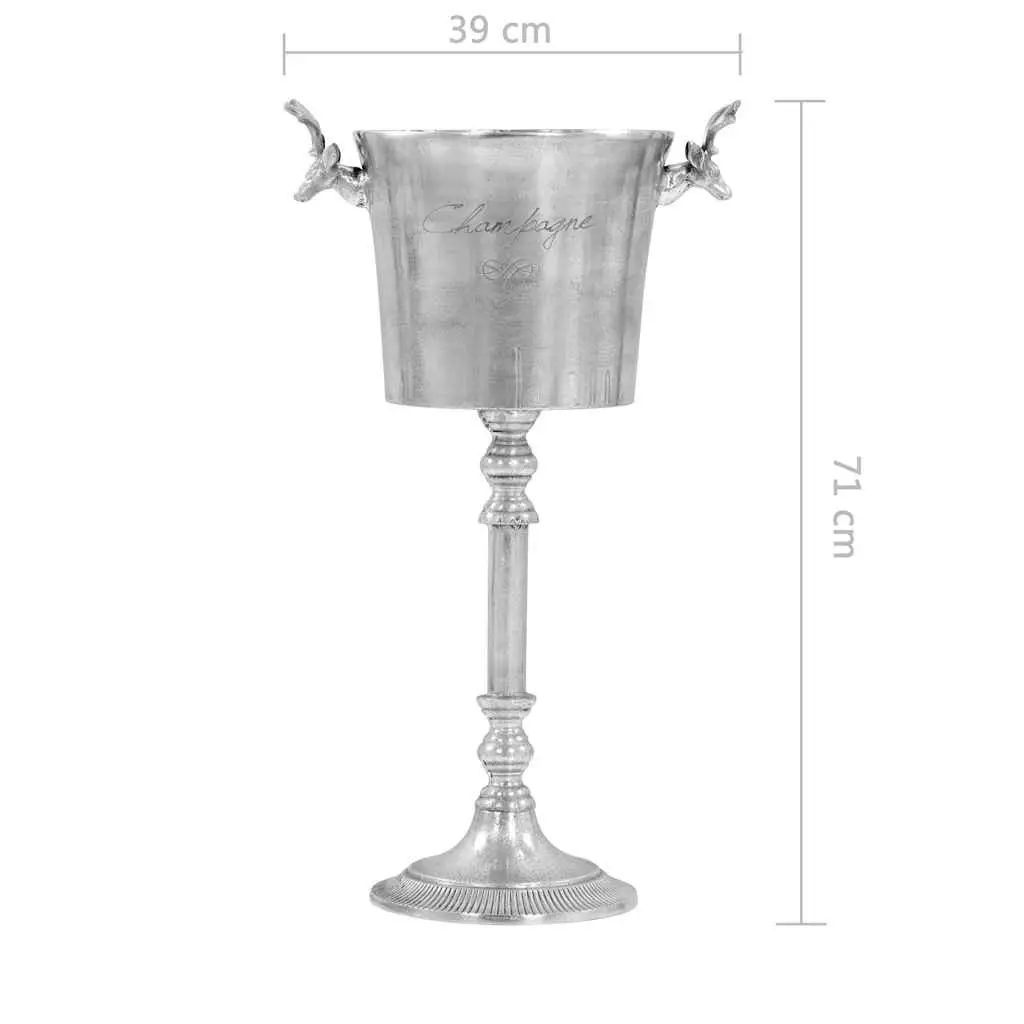 Champagne Cooler Silver Aluminium Deer Handles