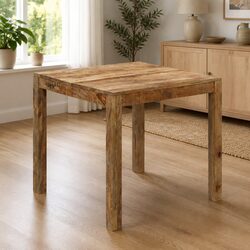 Solid Mango Wood Dining Table with Farmhouse Charm