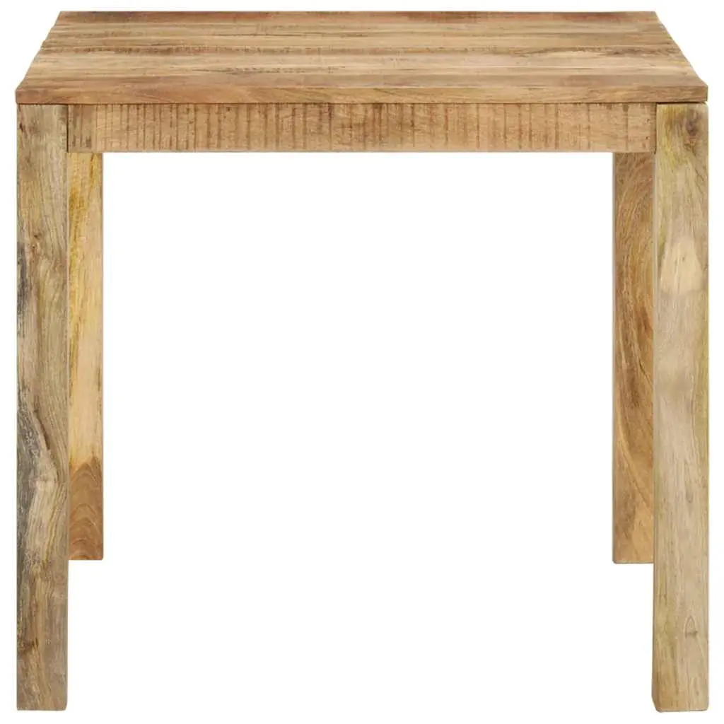 Dining Table Brown Solid Mango Wood Farmhouse Style 82 x 80 x 76 cm