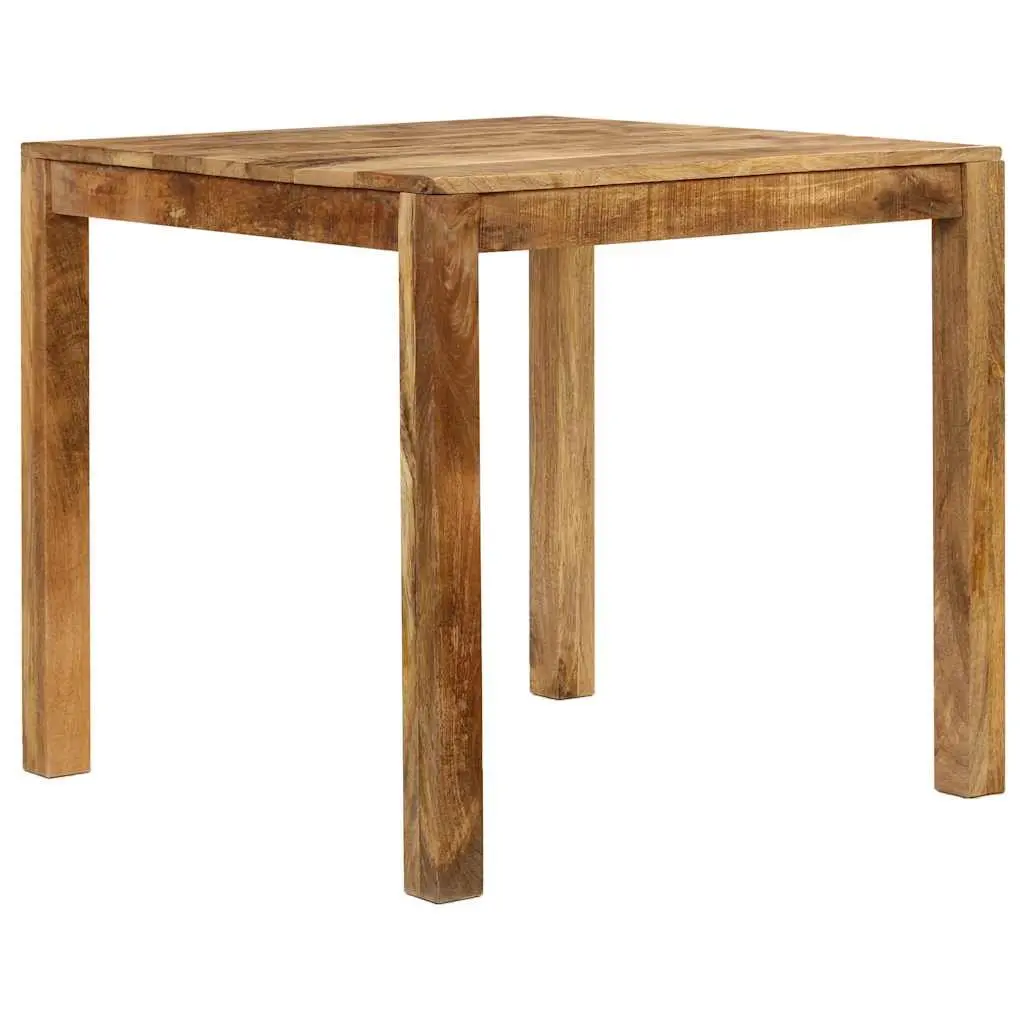 Dining Table Brown Solid Mango Wood Farmhouse Style 82 x 80 x 76 cm