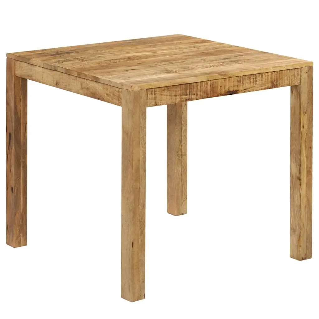 Dining Table Brown Solid Mango Wood Farmhouse Style 82 x 80 x 76 cm