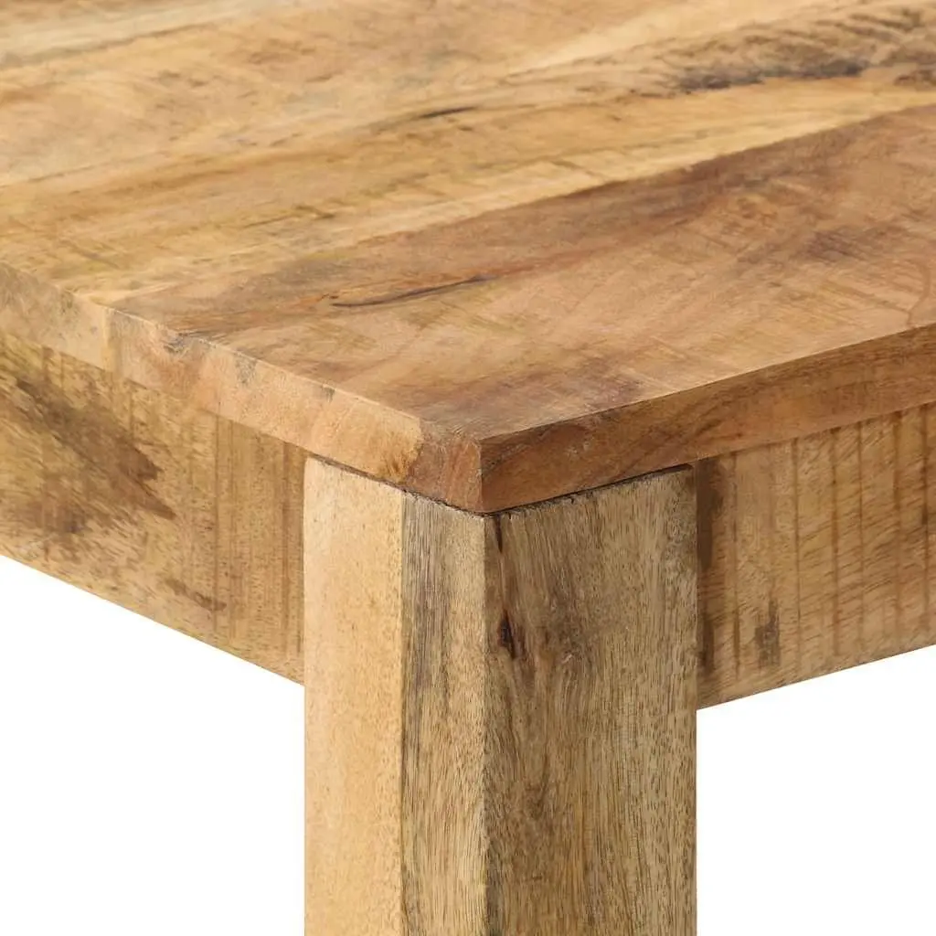 Dining Table Brown Solid Mango Wood Farmhouse Style 82 x 80 x 76 cm