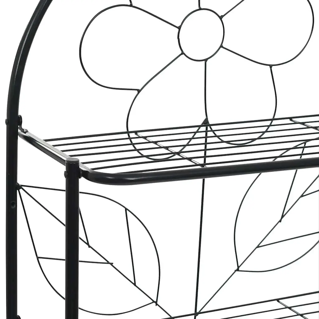 Bathroom Toilet Rack Black 60x33x174cm Steel Frame Storage Organizer