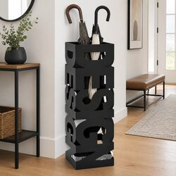 Compact and Sturdy Black Umbrella Stand