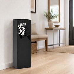 Umbrella Stand with Removable Drip Tray Black Steel Holder Walking Sticks Poles