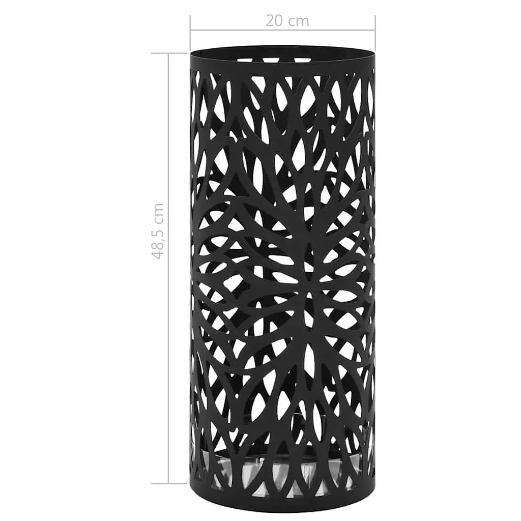Umbrella Stand Steel Leaves Black Holder For Umbrellas Walking Sticks Canes