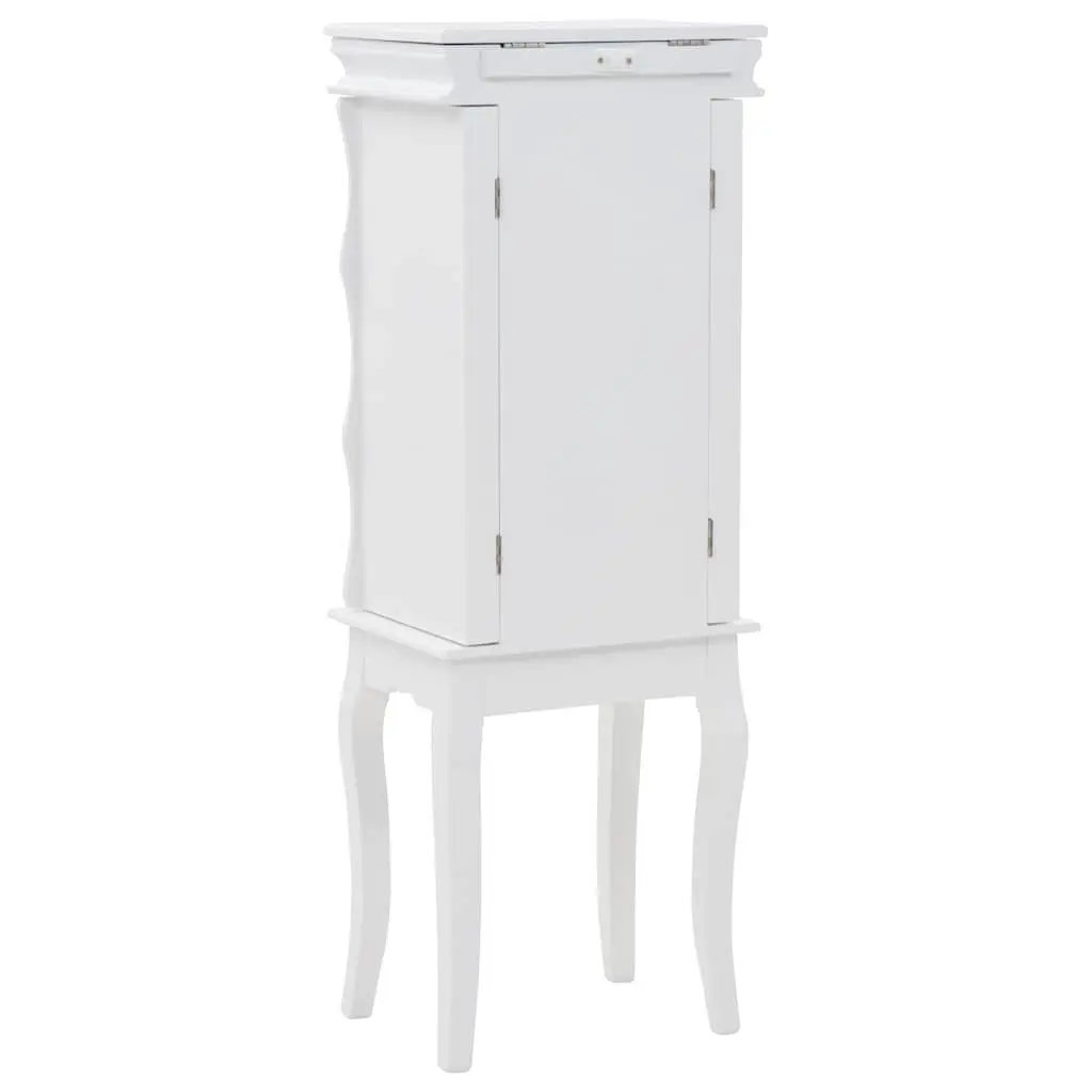 Jewelry Cabinet White Free Standing Organizer Storage for Earrings Necklaces