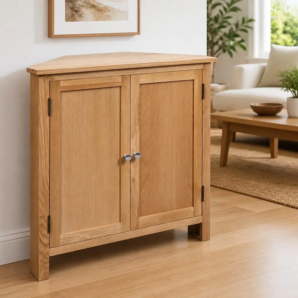 Corner Cabinet Brown 80x33.5x78 cm Wooden Storage Organiser for Hallway Living