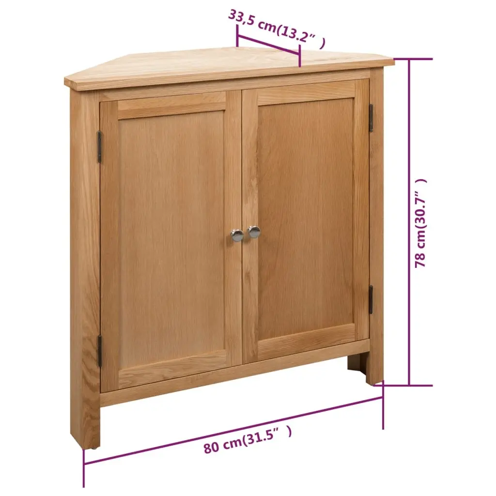 Corner Cabinet Brown 80x33.5x78 cm Wooden Storage Organiser for Hallway Living