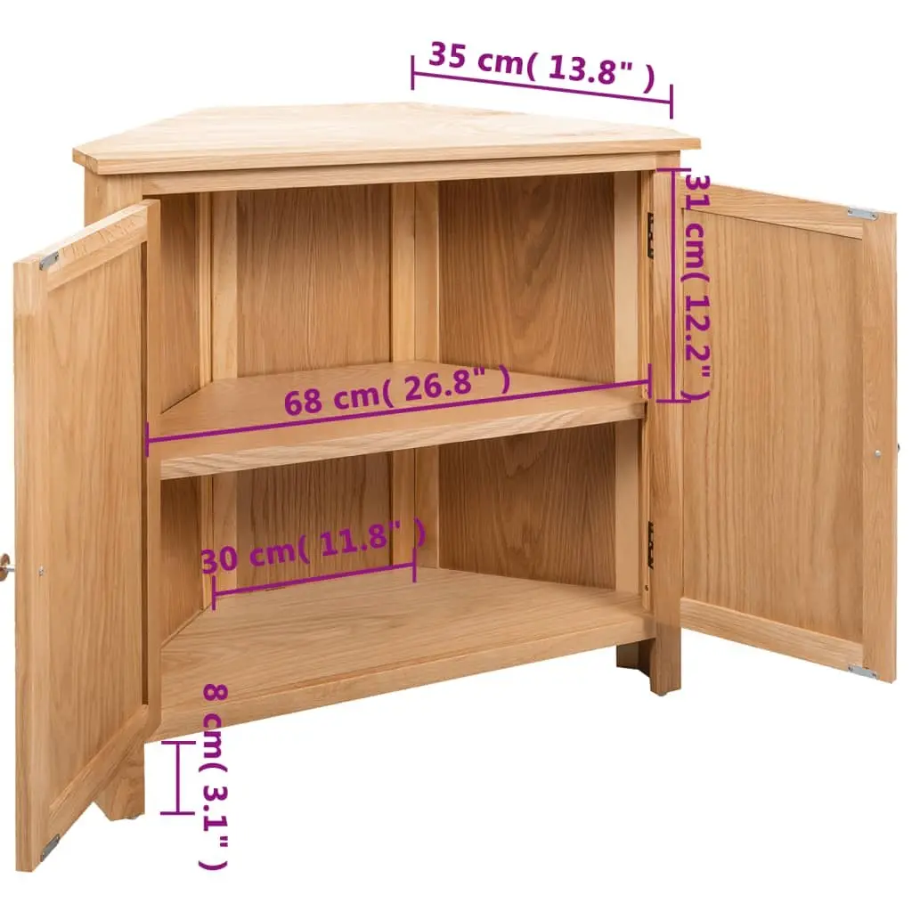 Corner Cabinet Brown 80x33.5x78 cm Wooden Storage Organiser for Hallway Living