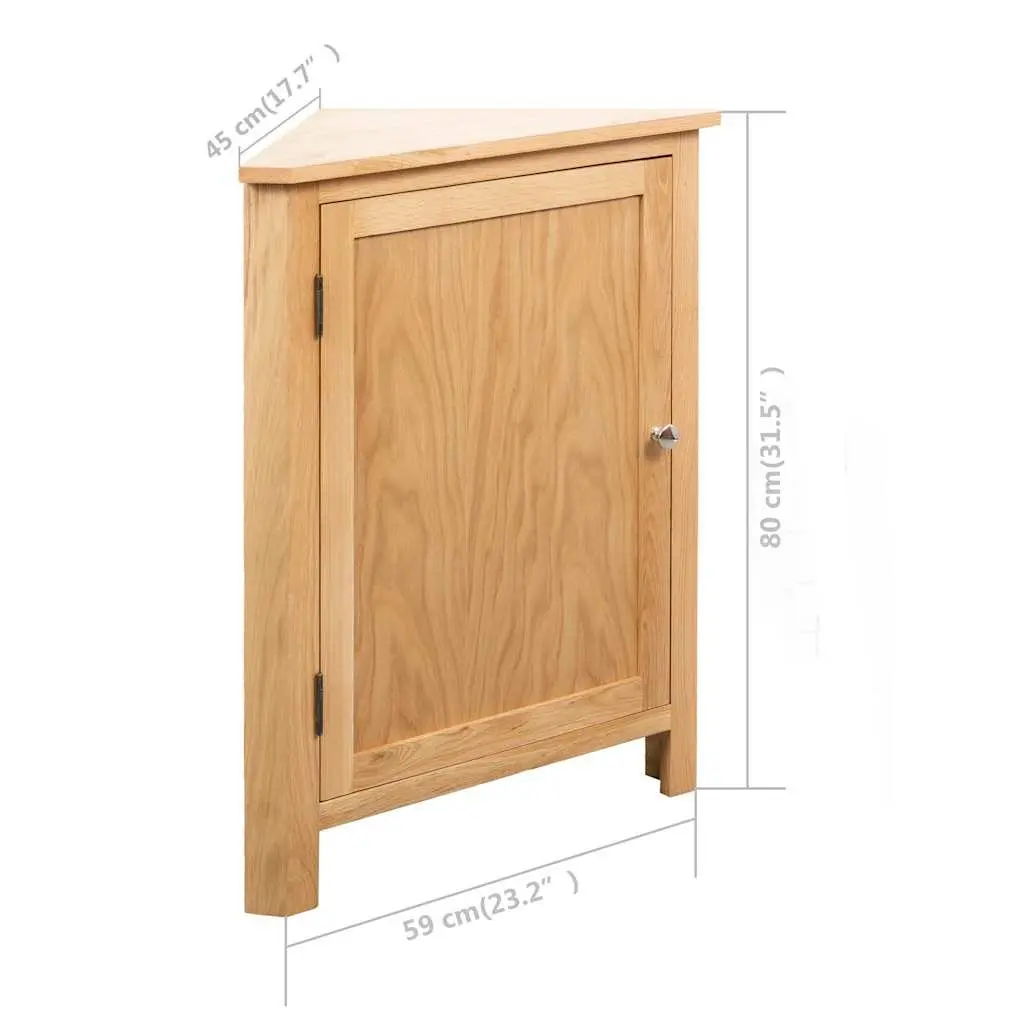 Corner Cabinet Brown 59x45x80 cm Storage Unit Wooden Cupboard