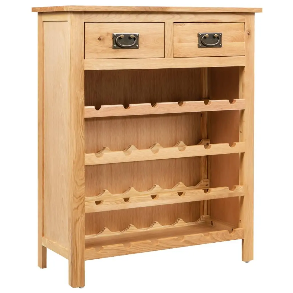 Solid Oak Wood Wine Cabinet Storage Rack Elegant Home Bar Furniture Organiser