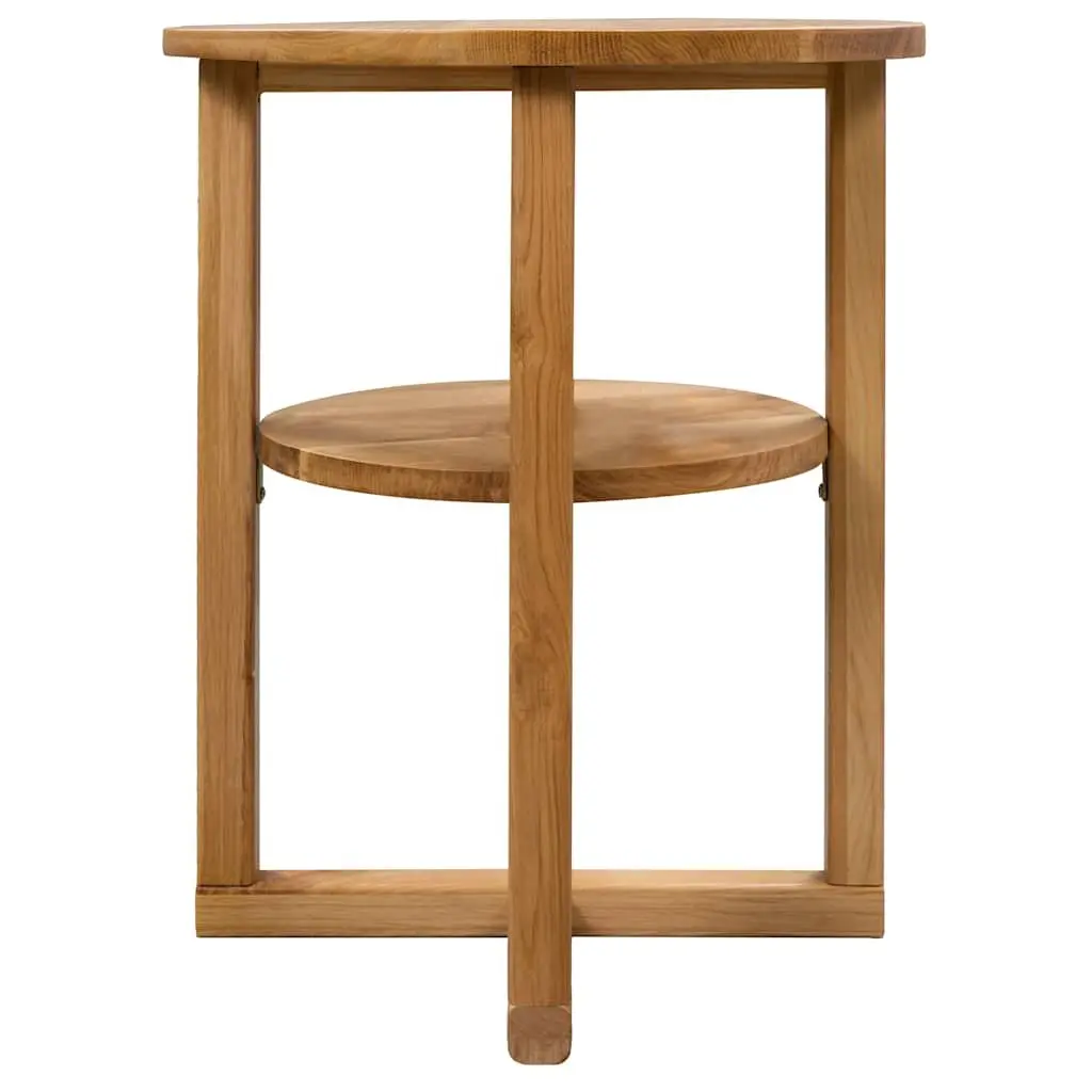 Solid Oak Wood Side Table 40x50 cm Bedside Accent End Table Shelf Brown