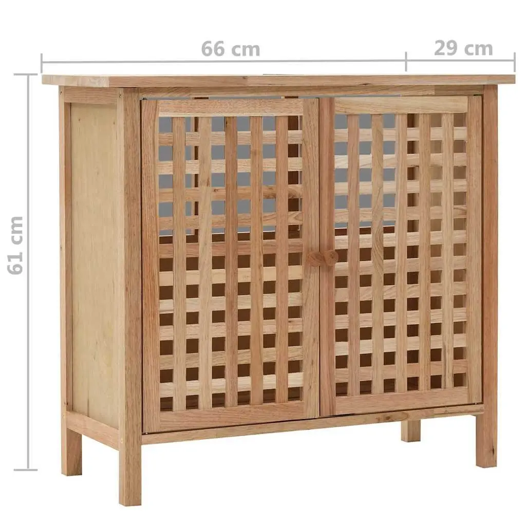 Bathroom Vanity Unit Sink Cabinet Storage Beige Solid Wood Two Door Washbasin