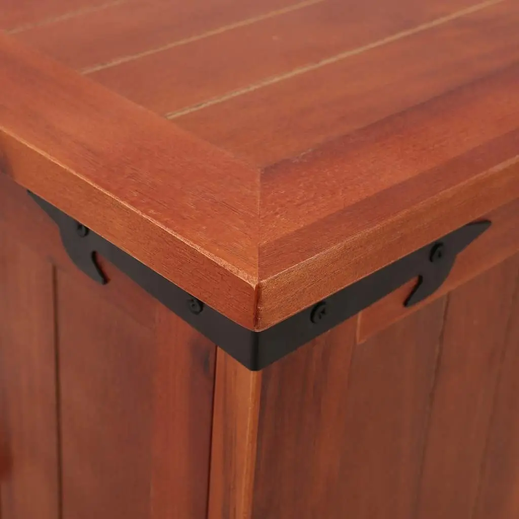 Storage Chest Brown Solid Acacia Wood 90L x 45W x 40H cm Handcrafted with Front Latch and Dual Side Handles