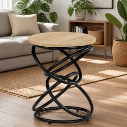Solid Mango Wood End Table: Reliable & Stylish