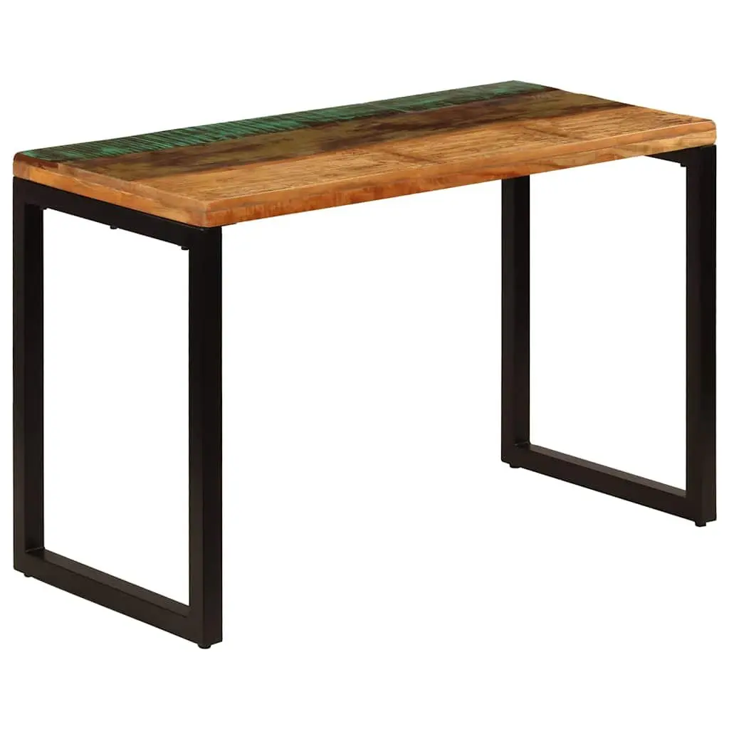 Dining Table Brown 115x55x76 cm Solid Reclaimed Wood Steel Frame