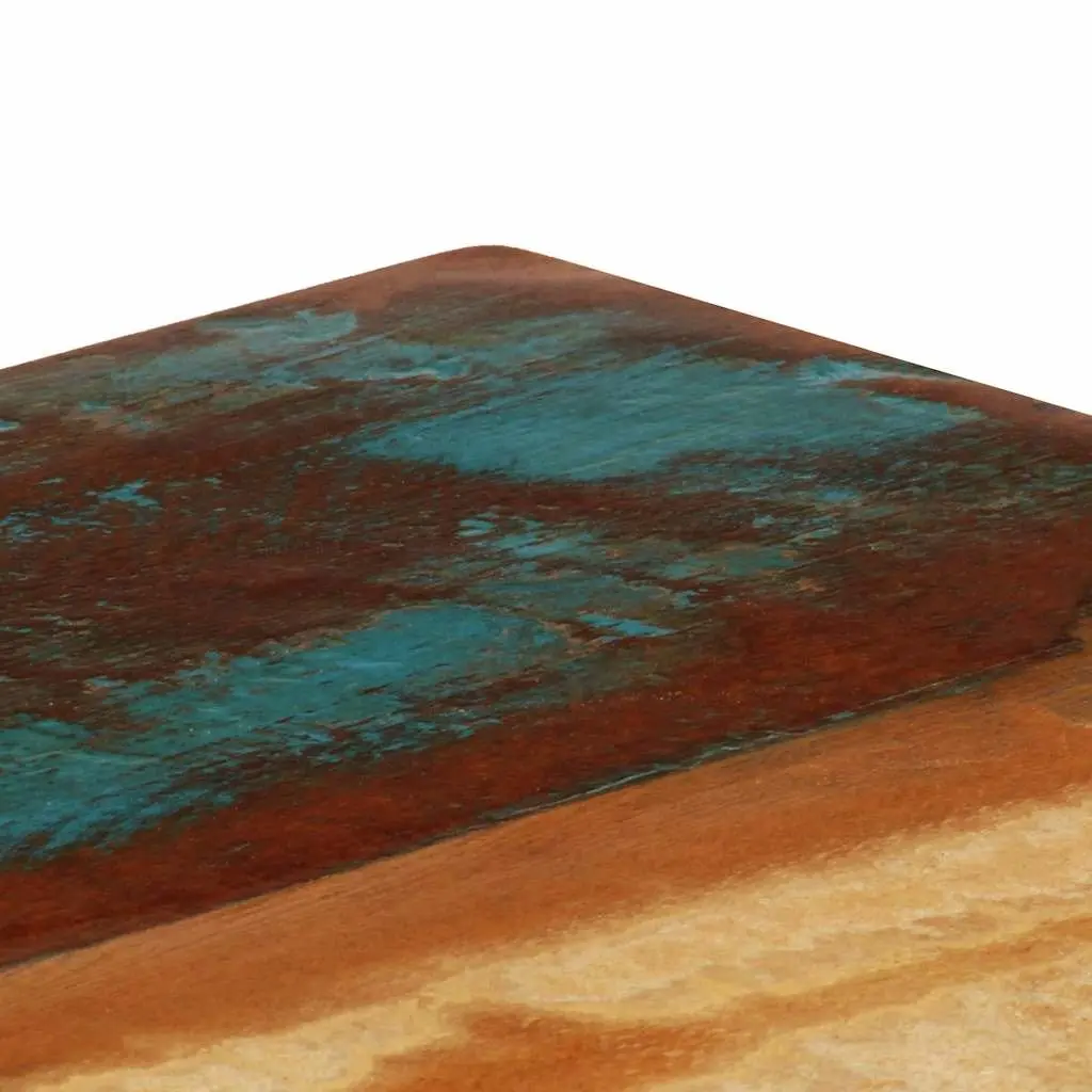 Dining Table Brown 115x55x76 cm Solid Reclaimed Wood Steel Frame