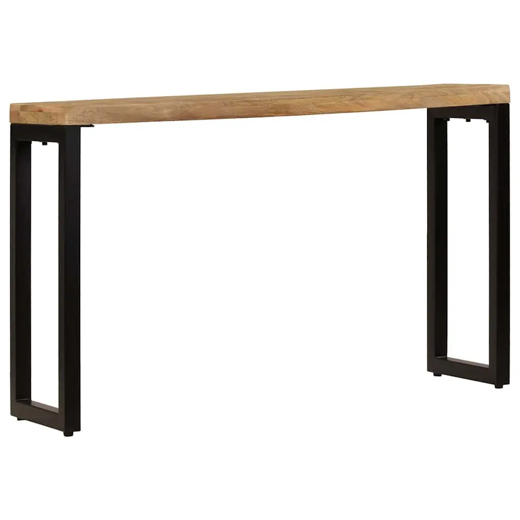 Console Table Brown 120x35x76cm Solid Mango Wood Steel Frame Accent Piece