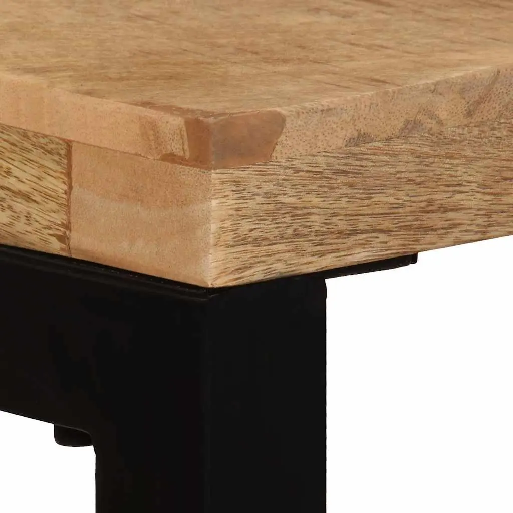 Console Table Brown 120x35x76cm Solid Mango Wood Steel Frame Accent Piece