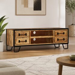 Compact TV Cabinet 120x30x40cm Solid Mango Wood