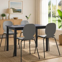 Concise Black Dining Table Made to Last