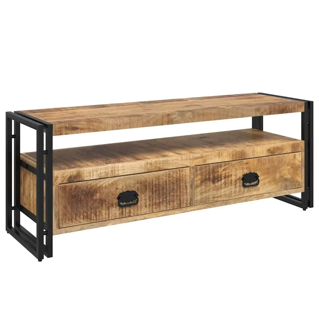 TV Cabinet Brown 120x35x45 cm Solid Mango Wood Vintage Style Storage Unit