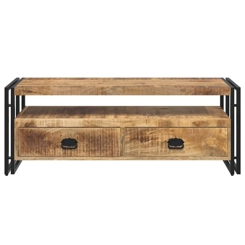 TV Cabinet Brown 120x35x45 cm Solid Mango Wood Vintage Style Storage Unit