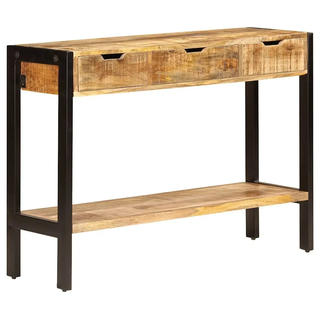Sideboard Brown 110x35x75 cm Solid Mango Wood 3 Drawers Storage Cabinet