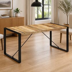 Concise Dining Table 160x80x75cm in Solid Mango Wood