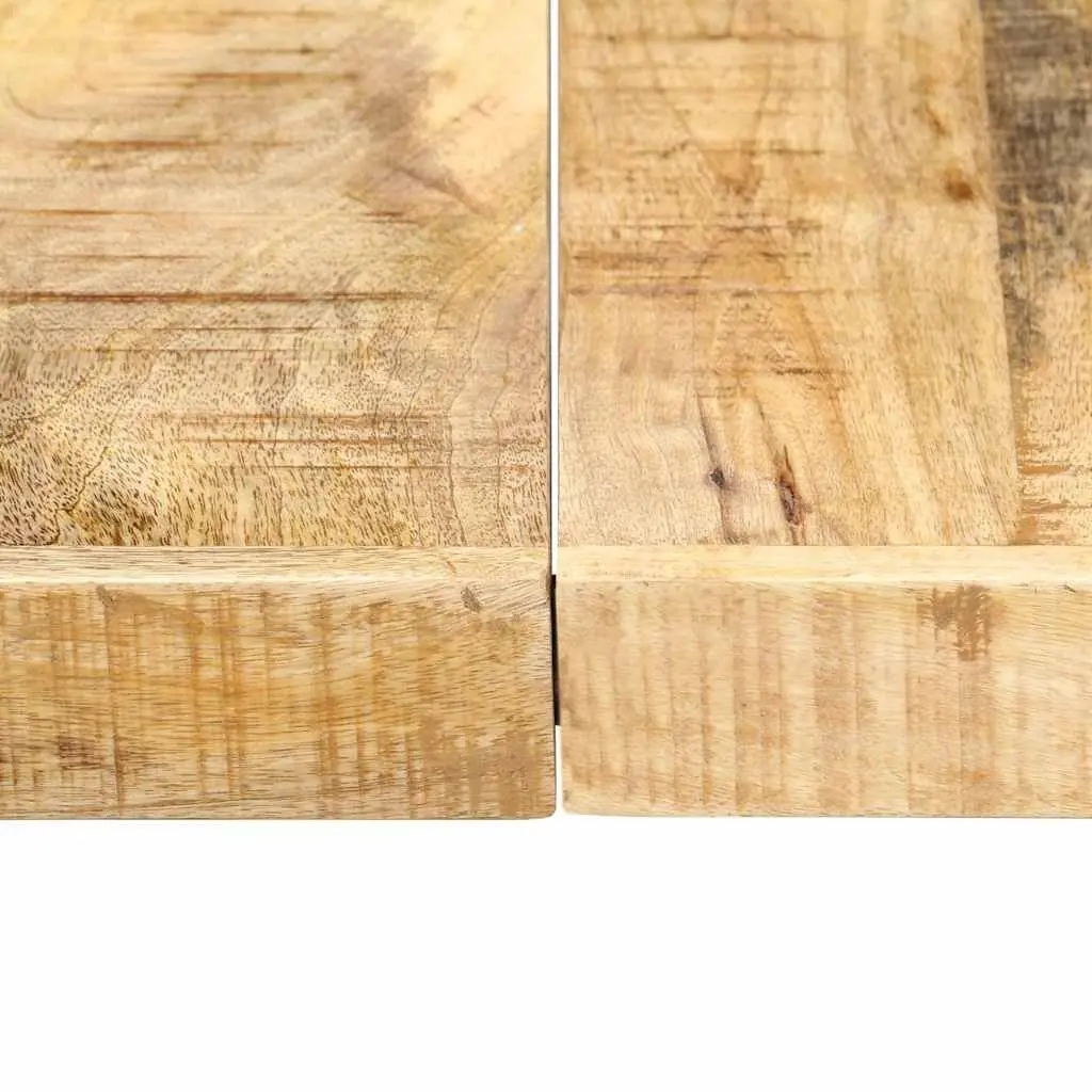 Dining Table 160x80x75cm Solid Mango Wood Industrial Kitchen Brown