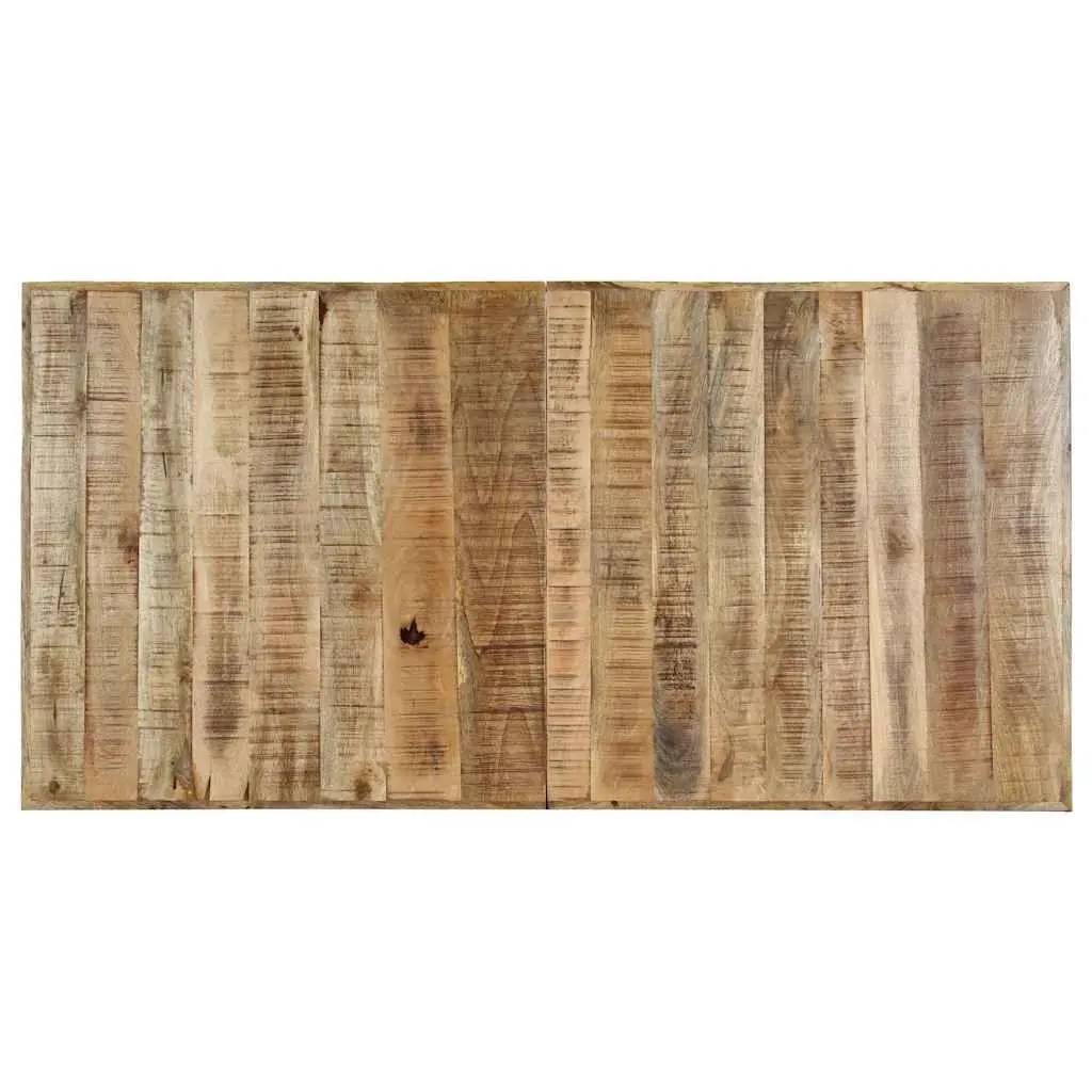 Dining Table Brown 140x70x75 cm Solid Mango Wood Industrial Style