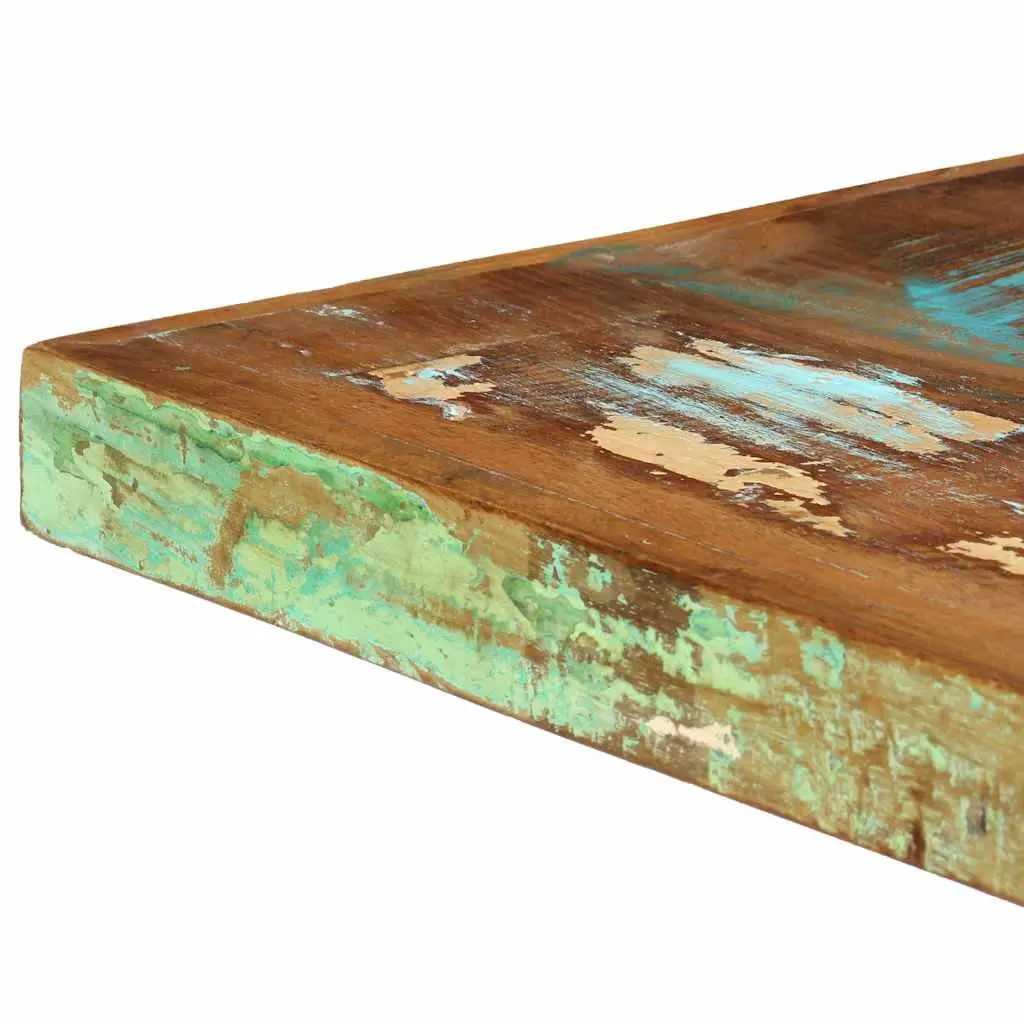 Dining Table Multicolour 140x70x75 cm Solid Reclaimed Wood Steel Frame Industrial Style