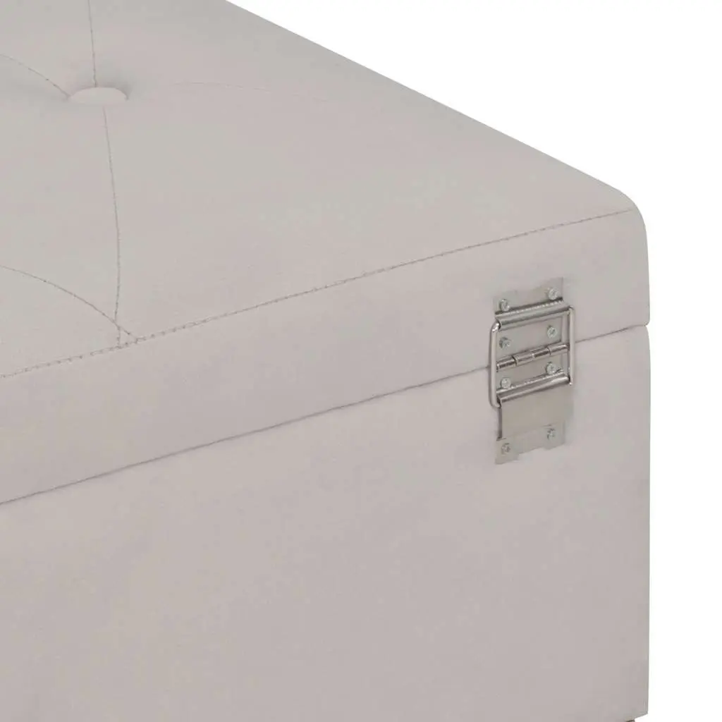 Storage Bench Grey Velvet 105cm Upholstered Interior Storage Compartment