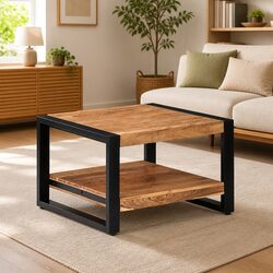 Concise Coffee Table, Handmade from Solid Acacia Wood