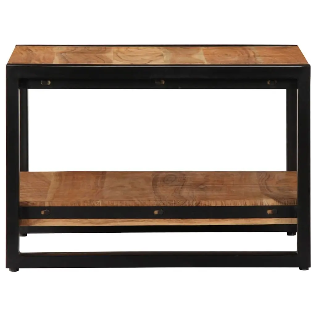 Coffee Table Brown 60x60x40 cm Solid Acacia Wood Handmade Retro