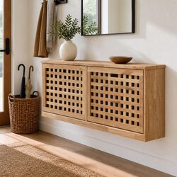 Wooden Shoe Storage Bench with Comfortable Seating