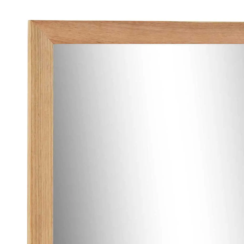 Bathroom Mirror Brown 60x12x62 cm Solid Walnut Wood Frame with Shelf