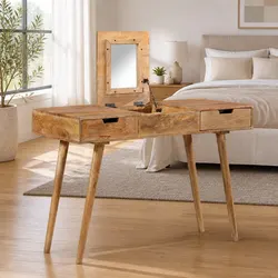 Compact Dressing Table with Mirror and Drawers