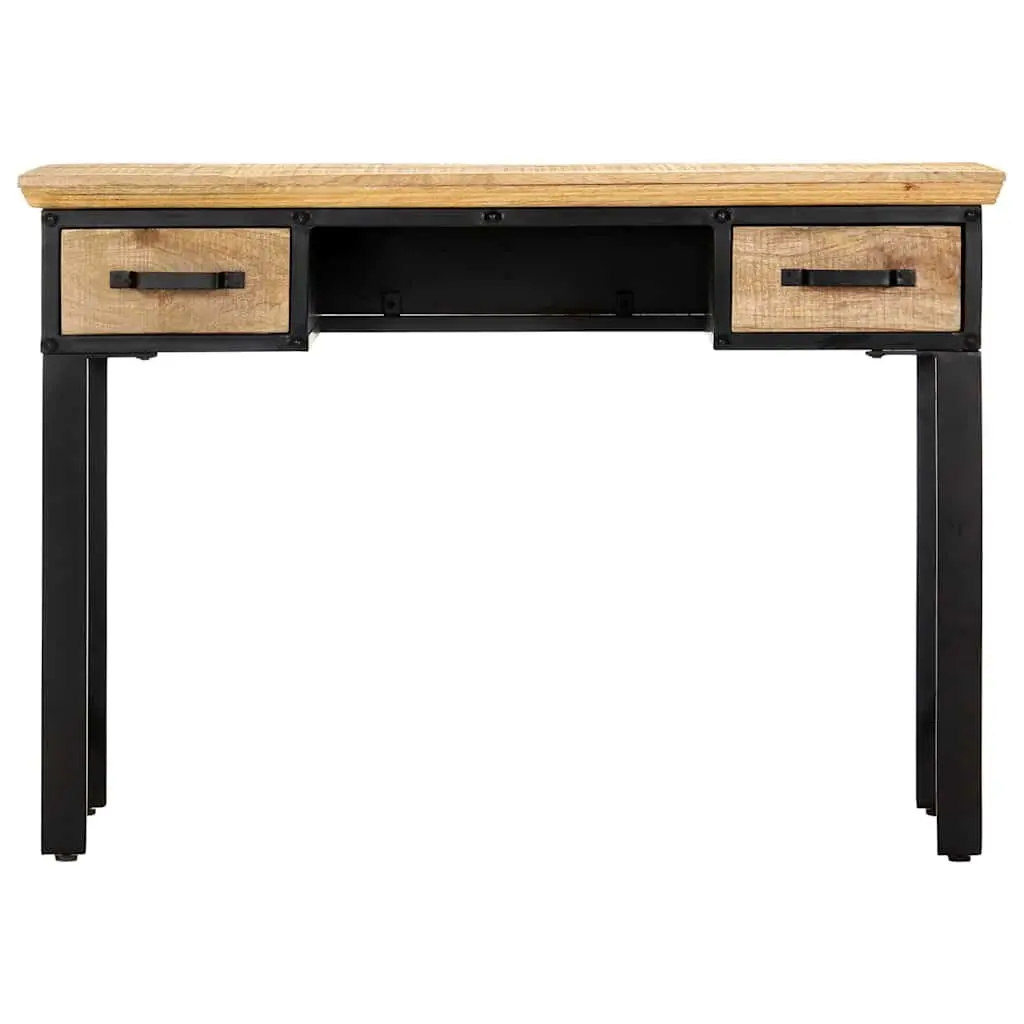 Writing Desk Brown 110x50x76 cm Solid Wood with 2 Drawers Storage