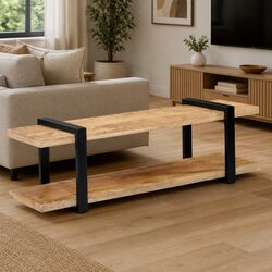 Compact Industrial TV Stand 130x40x40 cm