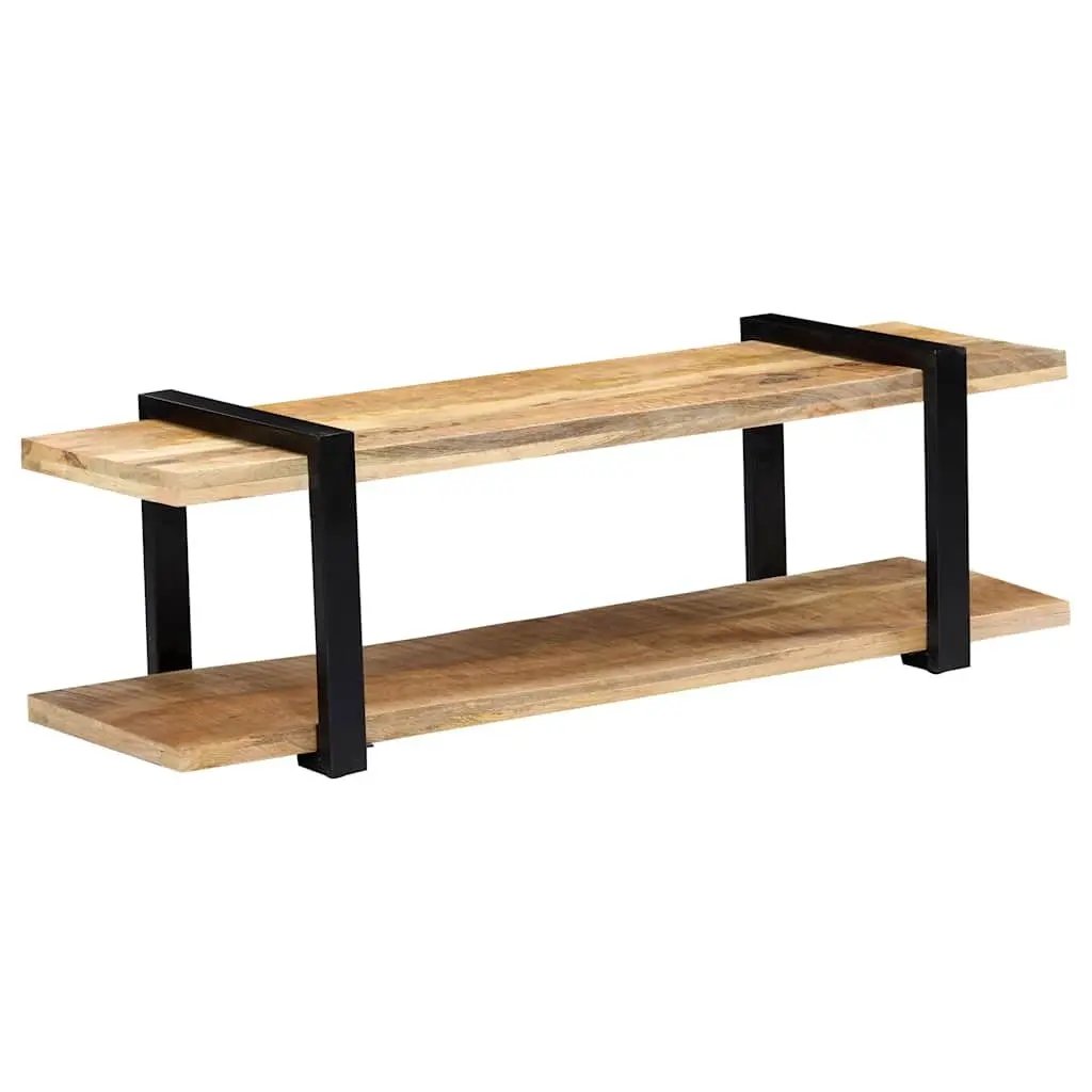 TV Cabinet Brown 130x40x40 cm Solid Mango Wood Industrial Style
