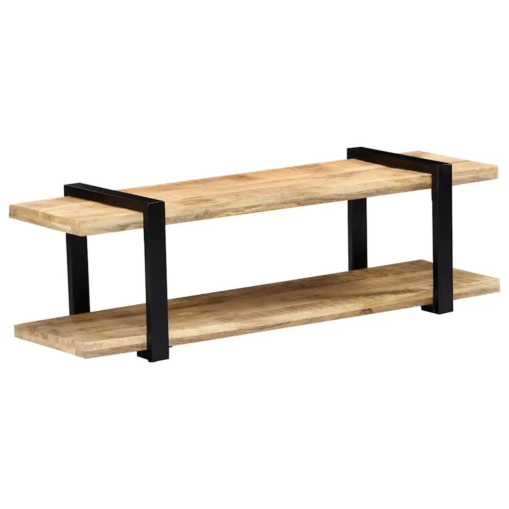 TV Cabinet Brown 130x40x40 cm Solid Mango Wood Industrial Style