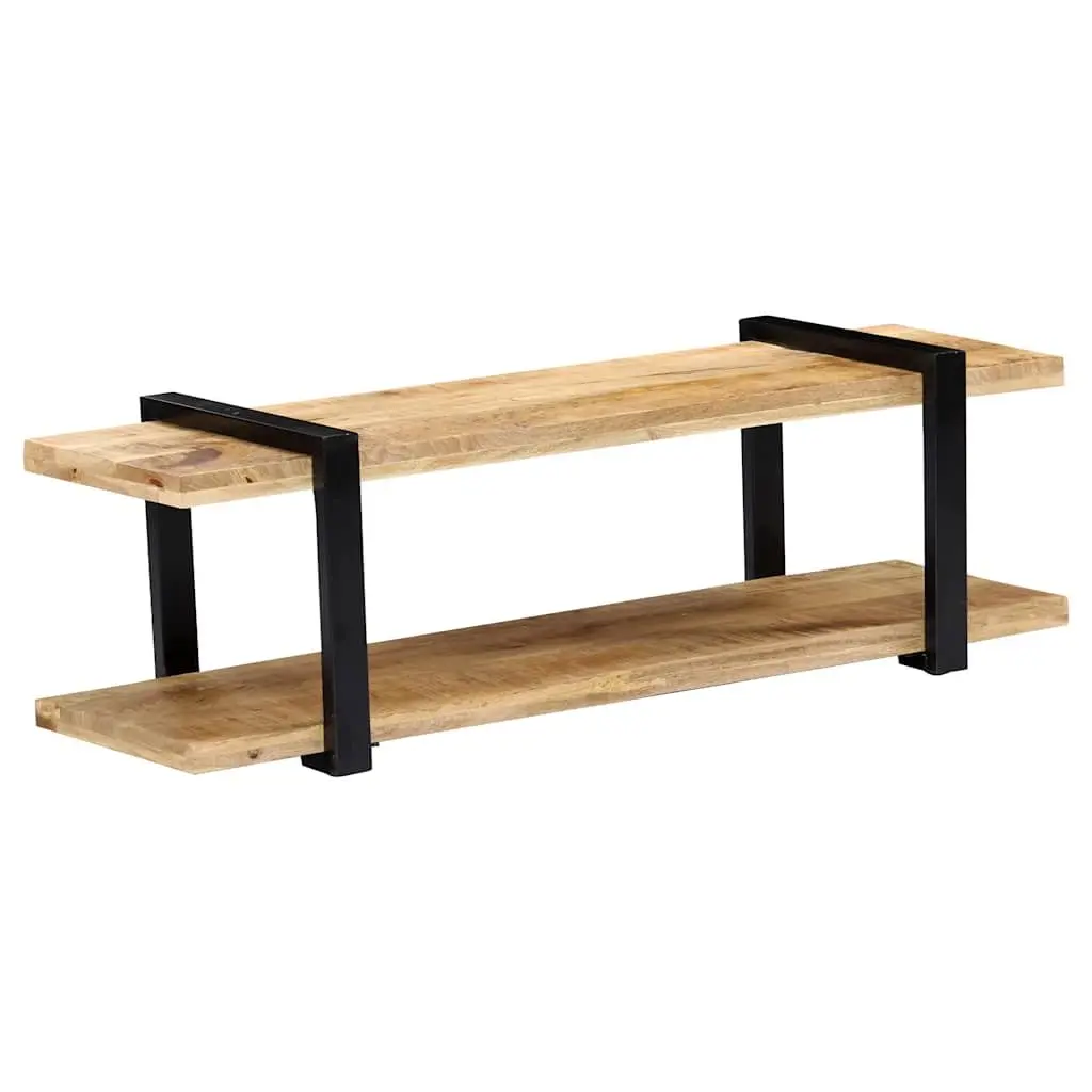 TV Cabinet Brown 130x40x40 cm Solid Mango Wood Industrial Style