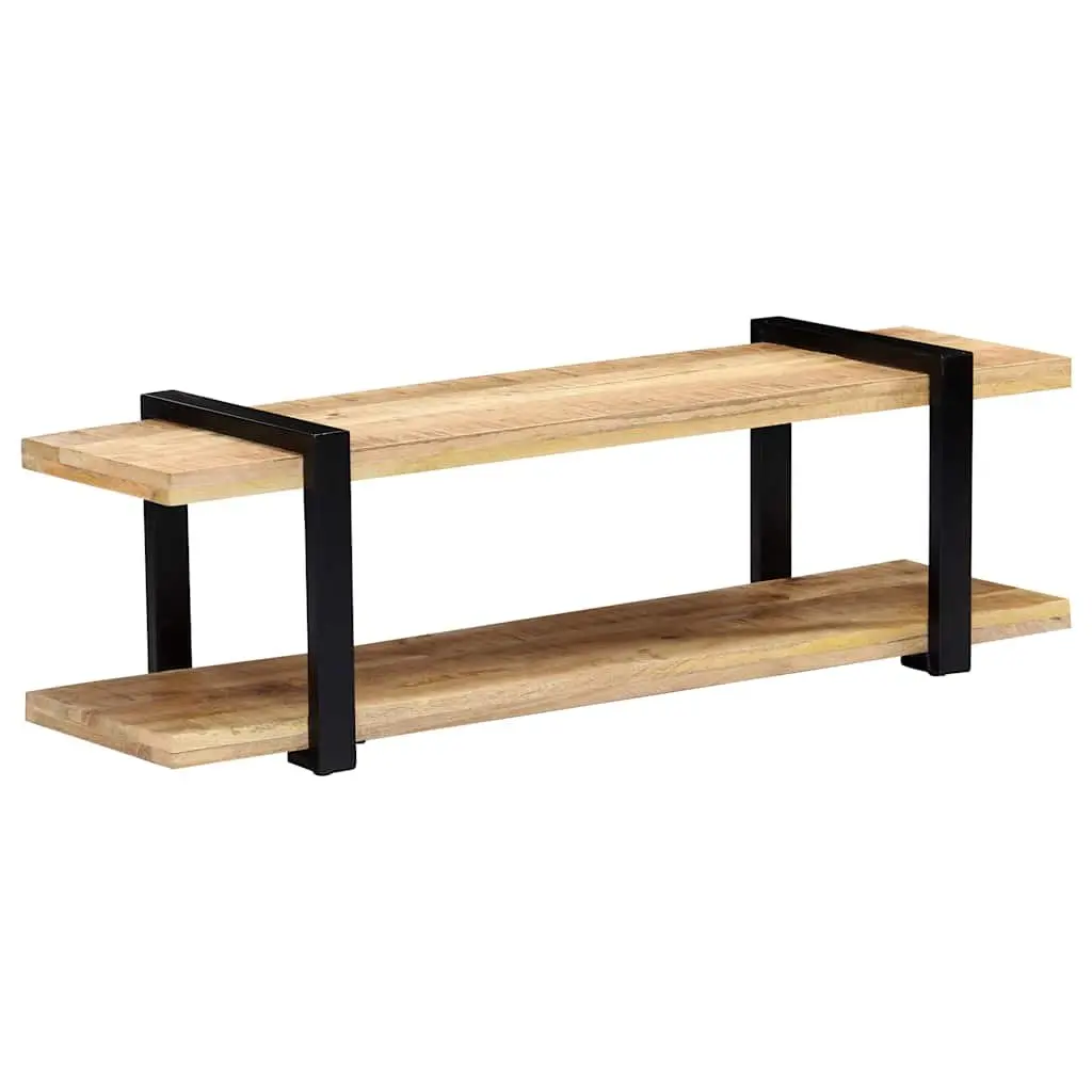 TV Cabinet Brown 130x40x40 cm Solid Mango Wood Industrial Style