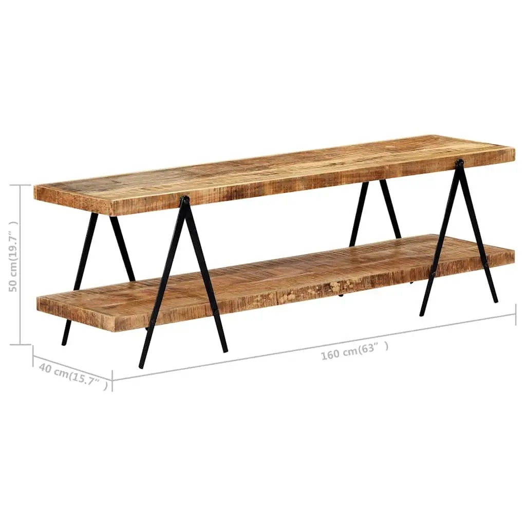 TV Cabinet in Solid Mango Wood for Storage